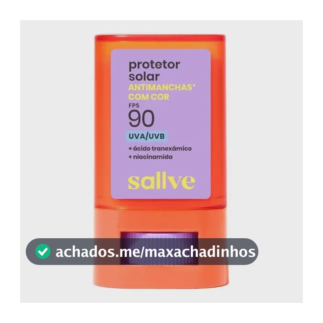 Protetor Solar Bastão Fps90 Com Cor 3 15g Sallve