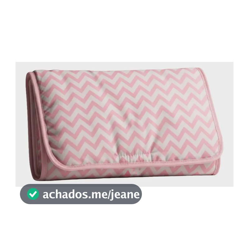 Trocador De Fralda Bebê Portátil Impermeavel C/ Porta Fralda Cor Chevron Rosa