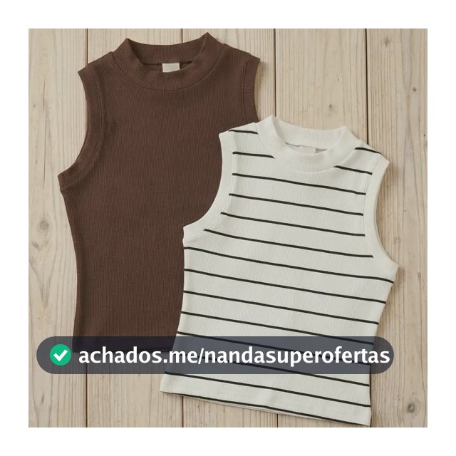 Kit 2 Camisetas Regatas Menina Juvenil Infantil Blogueirinha