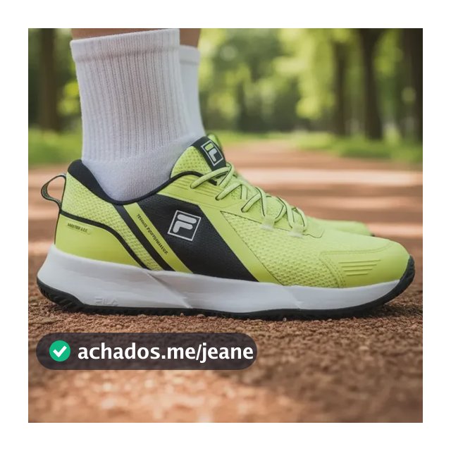 Tênis Fila Master Ace Padel Tennis Saibro E Qudaras Original Verde Limao Preto 40 Br