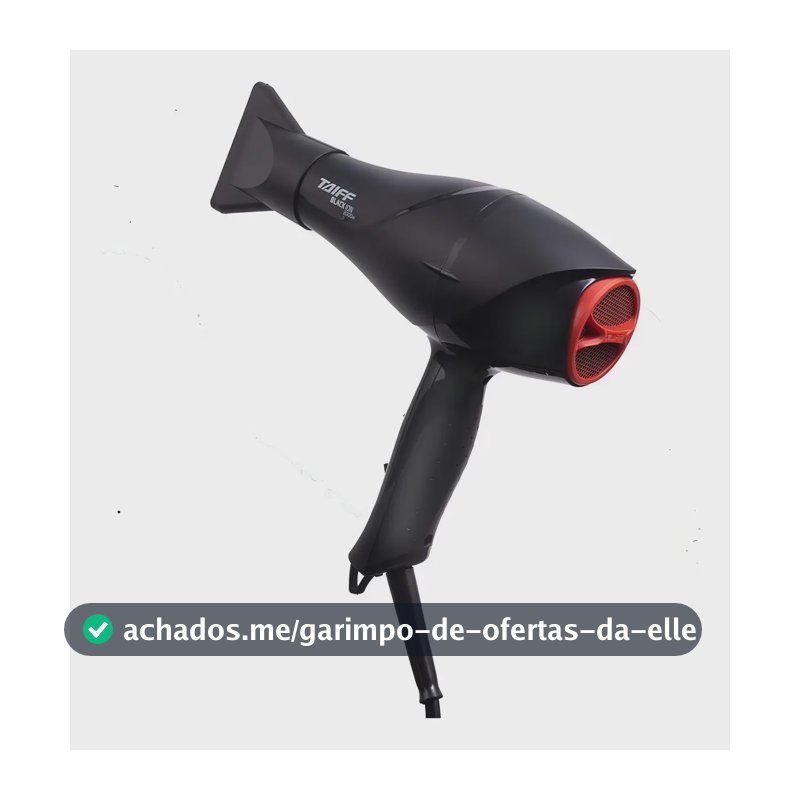 Taiff Black Ion Secador De Cabelo Profissional 2000w Cor Preto