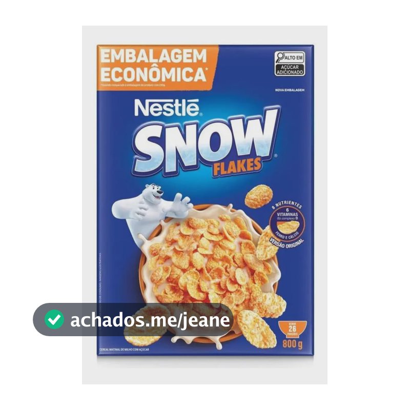 Cereal Matinal Snow Flakes Caixa 800g Nestlé