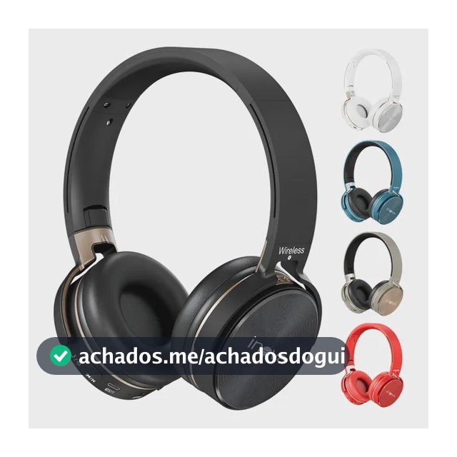Fone Ouvido Bluetooth Regulável Com Microfone E Redução Ruíd