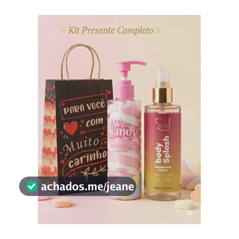 Kit Presente Feminino Body Splash + Hidratante Marshmallow