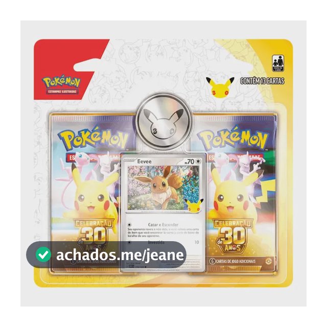 Pokémon Tcg Celebração 30 Anos Blister Duplo Com Moeda Copag