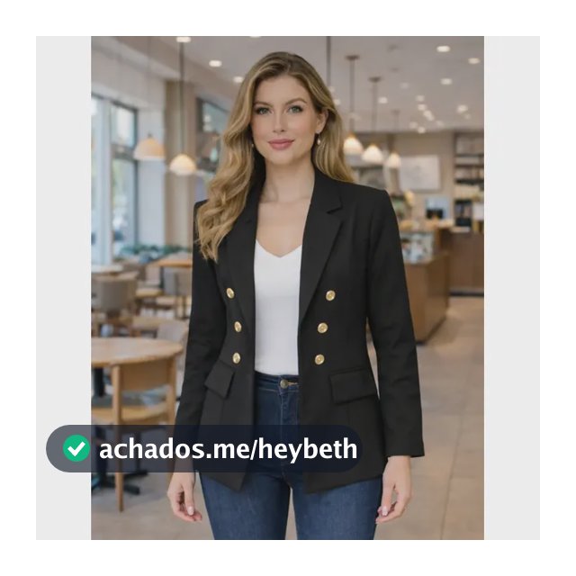 Blazer Feminino Alfaiataria Terninho Social Com Botões