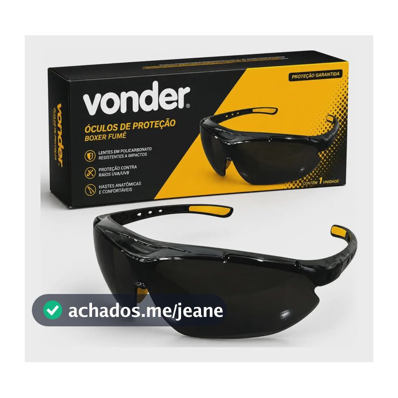 Óculos Epi Vonder Boxer Trabalho Lazer Lente Fumê