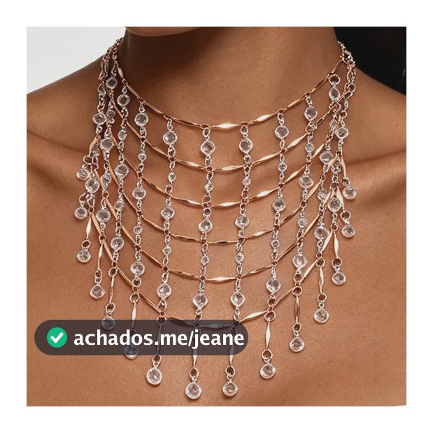 Colares Feminino Tassel Multi-camadas Vazado Mesh Festa