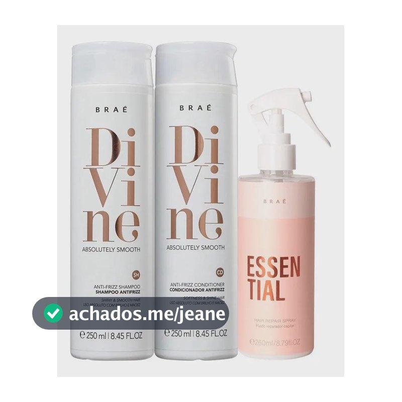 Braé Kit Divine Anti Frizz Trio (3 Produtos)