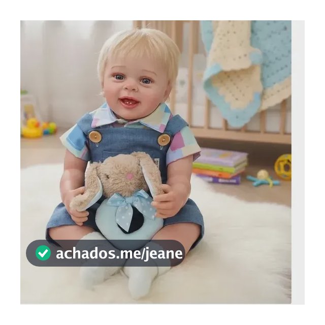 Brastoy Bebé Reborn 55cm Boneca Menino Silicone Realista Pintada Cabelo Injertado à Mão-b914