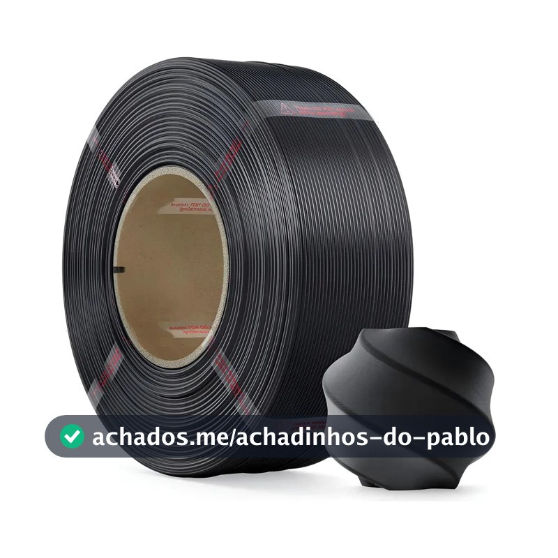 Filamento Pla Lite Bambu Lab Refil Sem Carretel Preto 1 Kg