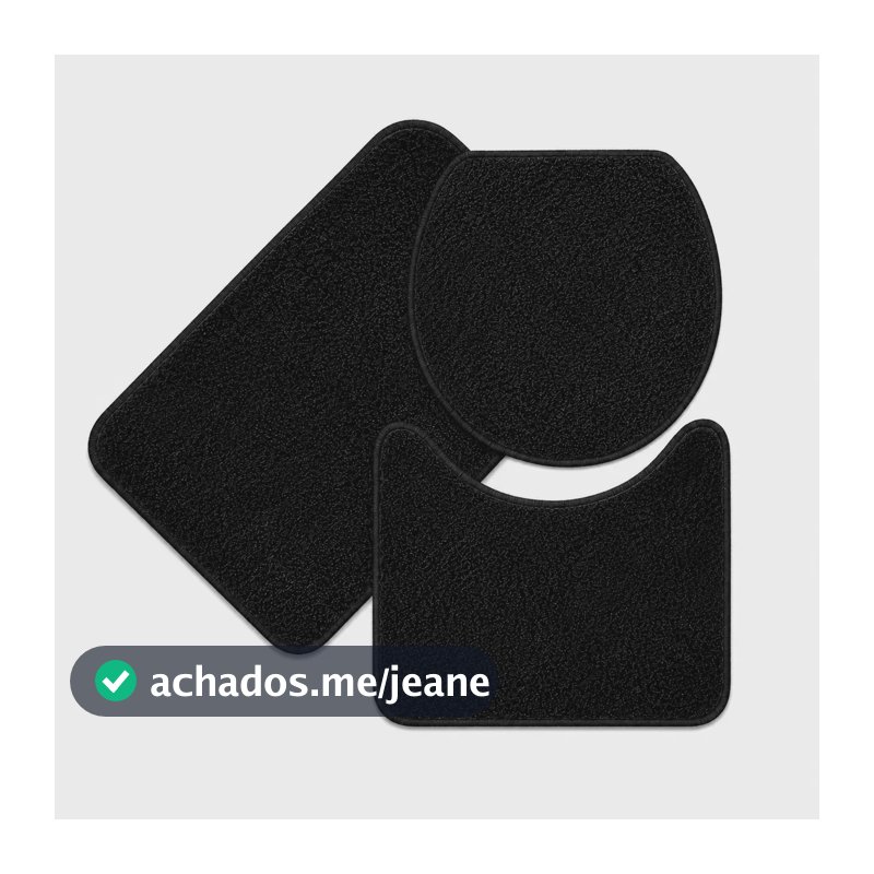 Conjunto Banheiro 3 Peças Tapete Jogo Banheiro Antiderrapante Felpudo BEVENUTOSHOP