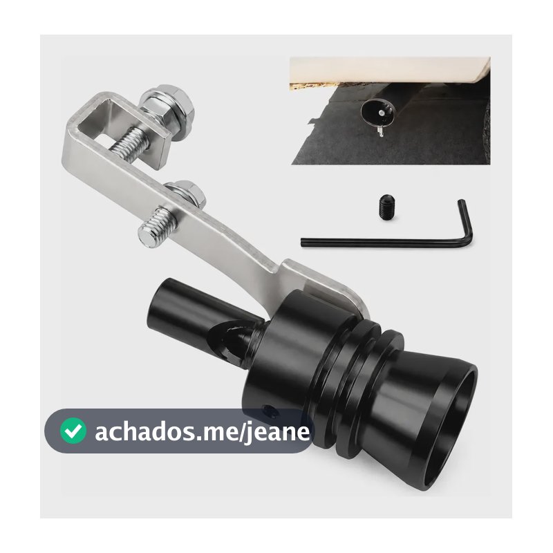 Apito Turbo Simulador Som De Turbina Para Escape Carro Moto Preto