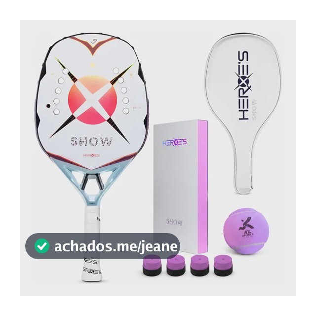 Raquete Beach Tennis Heroes Show C/tratamento Glipper C/nf 330g/25.5