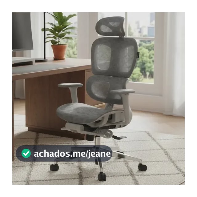 Cadeira Escritório Ergonômica Sensetup Cosy T03 Cinza Mesh Reclinável Com Apoio De Braços 3d