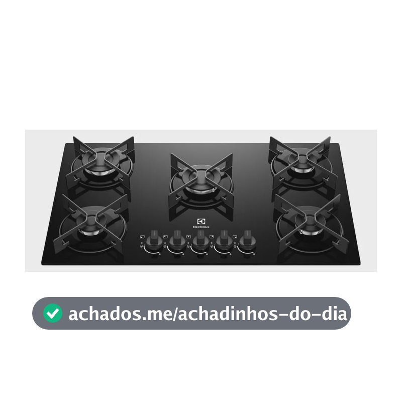 Cooktop 5 Bocas a Gás Electrolux Mesa de Vidro Efficient Grade de Aço Fosco (KE5GR) Bivolt