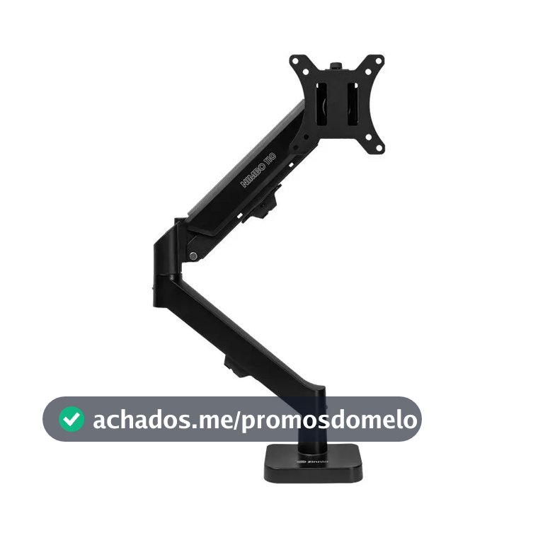 Suporte Articulado Para Monitor 13 a 32 Pistão a Gás Ajustável Zinnia Nimbo 110 Preto