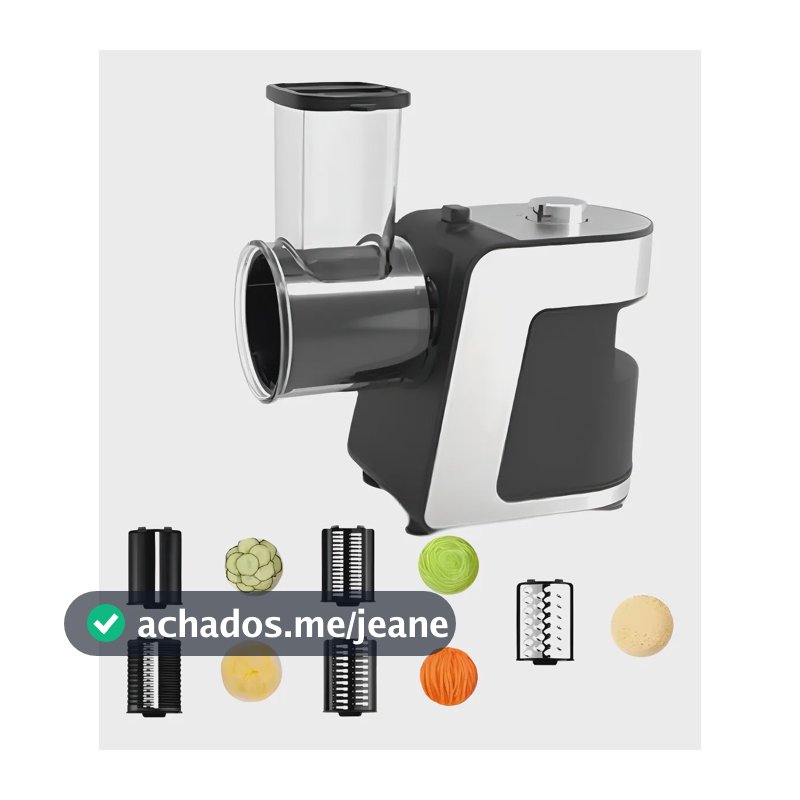 Cortador Elétrico 5 Em 1 Vegetais Triturador Fatiador 110v Prateado 110