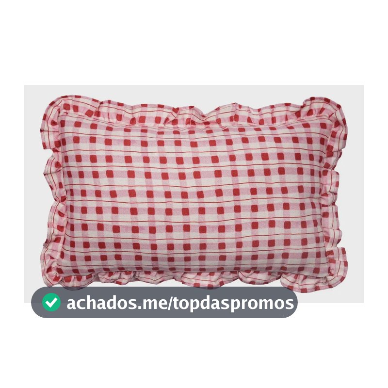 Capa Almofada Babados Quadretti Vermelha Westwing Vermelho Babados