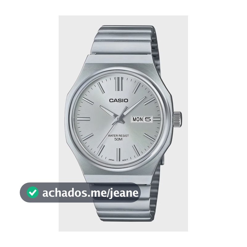 Relógio Casio Masculino Mtp-e735d-7av Prateado Original