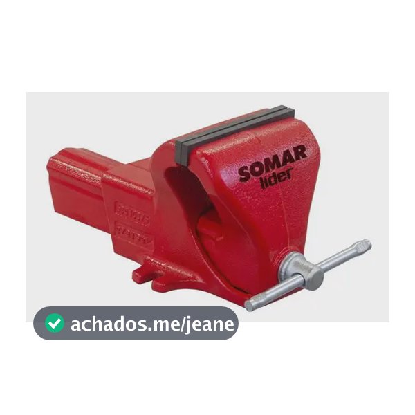Morsa de Bancada Somar N°5 Vermelha Abertura 127mm Ferro Fundido
