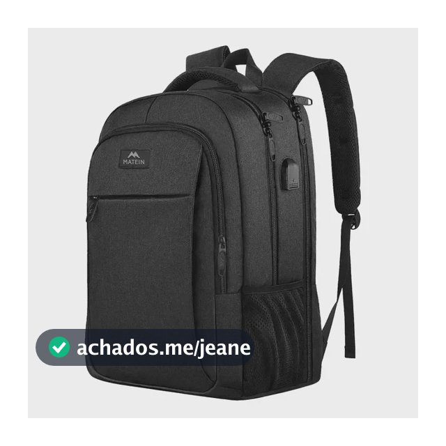 Mochila Para Notebook 15,6 Polegadas Mochila Escolar Antifurto Impermeável Reforçada Executiva Masculina E Feminina Para Trabalho Viagem Faculdade Matein 1007 Cor Preta 35l Preto Liso