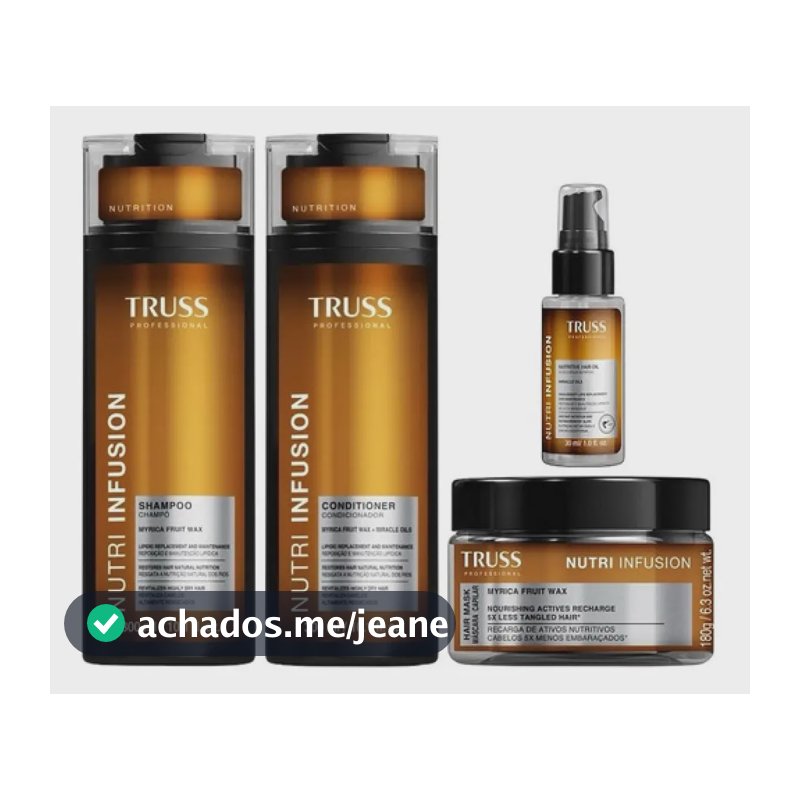 Kit Nutri Infusion Sha + Condic + Mascara + Óleo 30ml Truss
