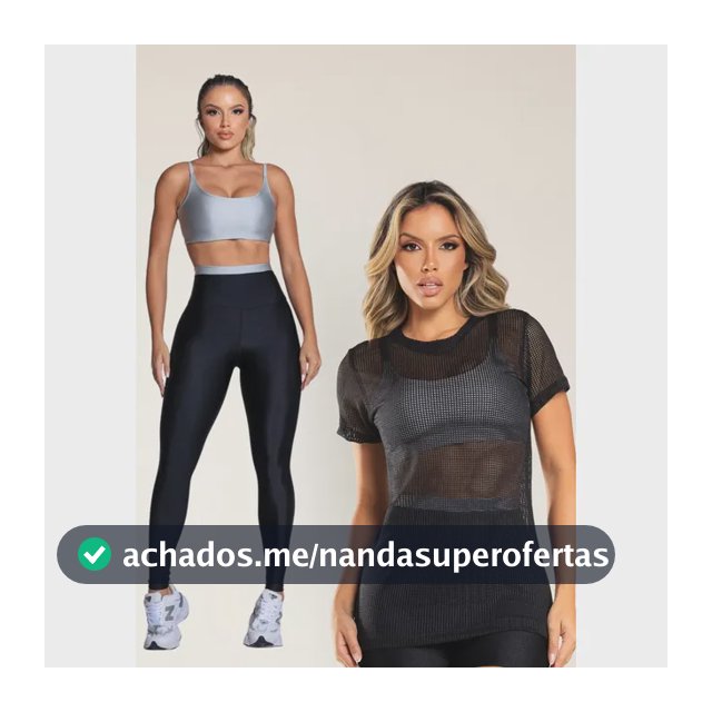 Kit Conjunto Cropped Legging + Blusa Fitness Academia P