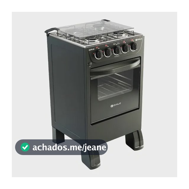 Fogão 4 Bocas New Sirius Plus Braslar Cor Preto