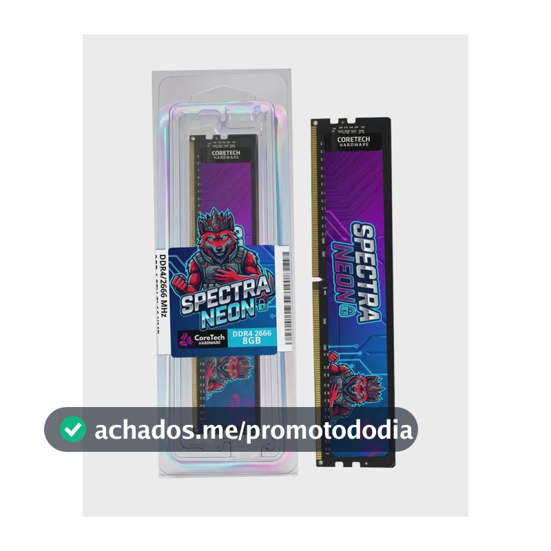 Memória Ram Ddr4 8gb 2666mhz Desktop Spectra Neon Coretech