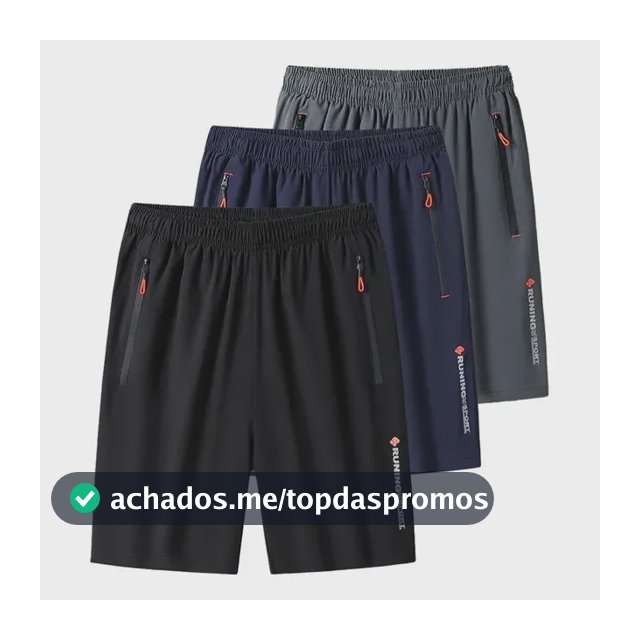 Kit 3 Bermudas Dry Fit De Alto Padrão Para Academia