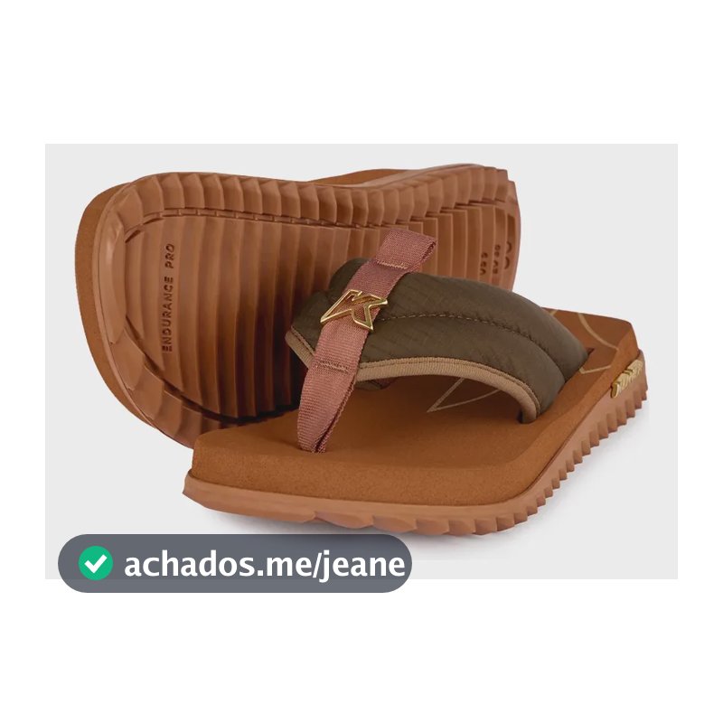 Chinelo Kivah Comfy Marrom Liso 40