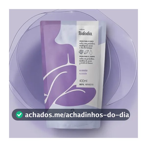 Refil Creme Nutritivo para o Corpo Natura Tododia Algodão 400ml