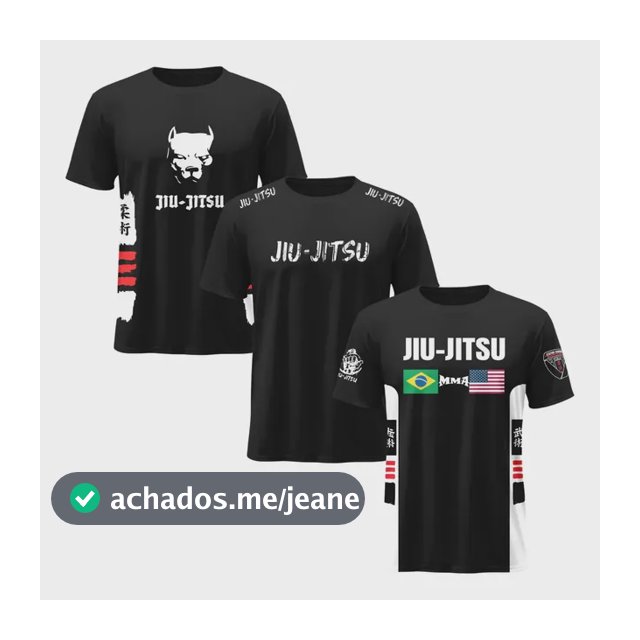 Kit 3 Camisetas Rash Guard Jiu-jitsu Preta Dryfit Uv+