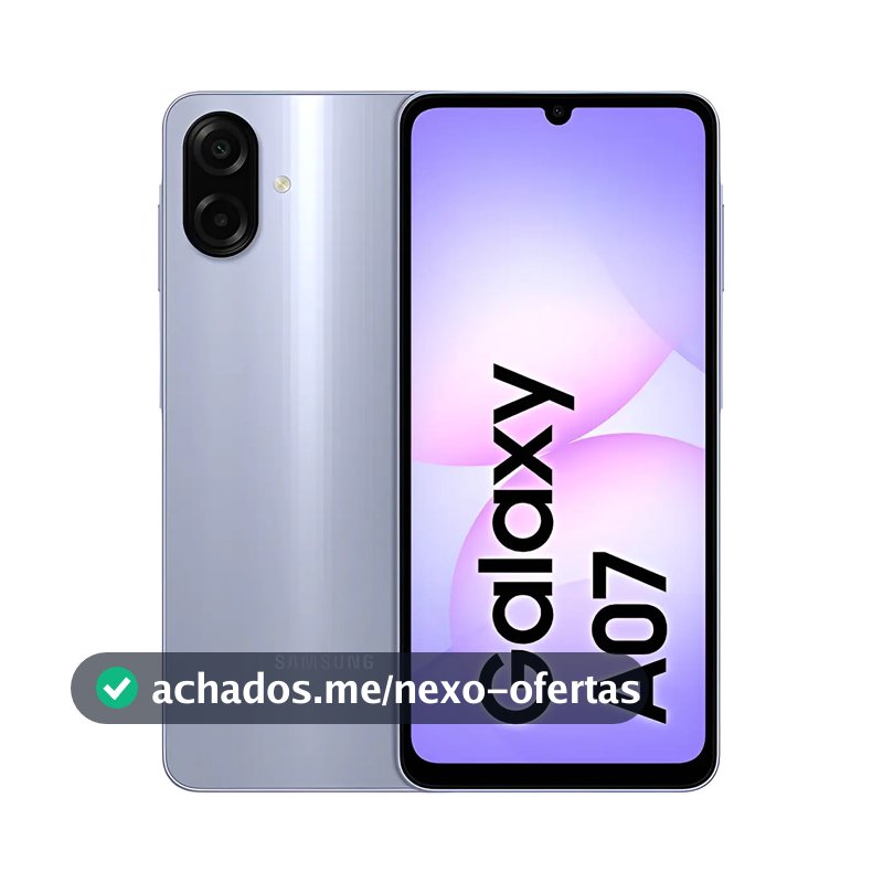 Celular Samsung Galaxy A07 128gb, 4gb, Câmera 50mp, Tela 6.7 , Proteção Ip54, Processador 6nm - Violeta