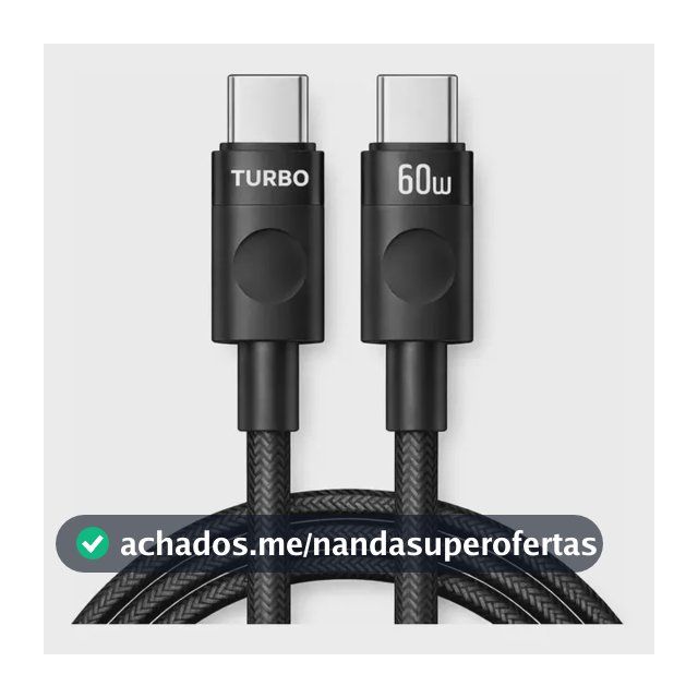 Cabo Carregador Usb-c Tipo C Turbo 60w Carga Rápida Nylon Trançado Premium 1M Reforçado Resistente Compatível Samsung Xiaomi Motorola iPhone 15 16 17 Notebook Tablet Transferência Dados Eletric Teck