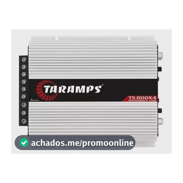 Modulo Taramps Ts 800 Rms Ts800x4 2 Ohms Amplificador 800w Entrada Rca E Fio T800 4 Canais Som Automotivo