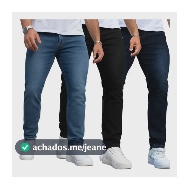 Kit 3 Calça Jeans Masculina Skinny Promoção Black Friday