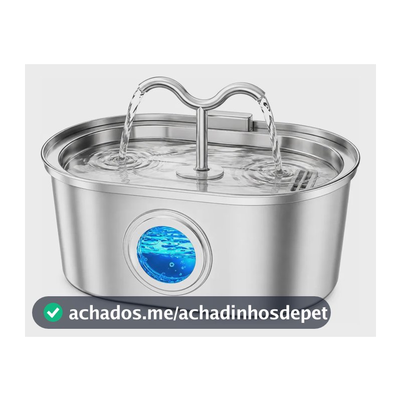 Fonte De Água De Aço Inoxidável Para Gatos E Cãe 3.2l Pawponto