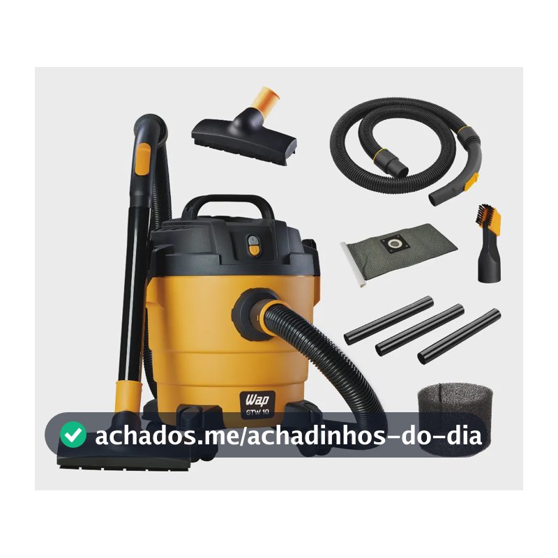 Aspirador de Pó e Água WAP GTW 10 1400W de Potência com Bocal de Sopro