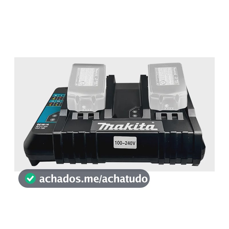 Carregador Makita Dc18sh Duplo 18v Bivolt Uso Profissional