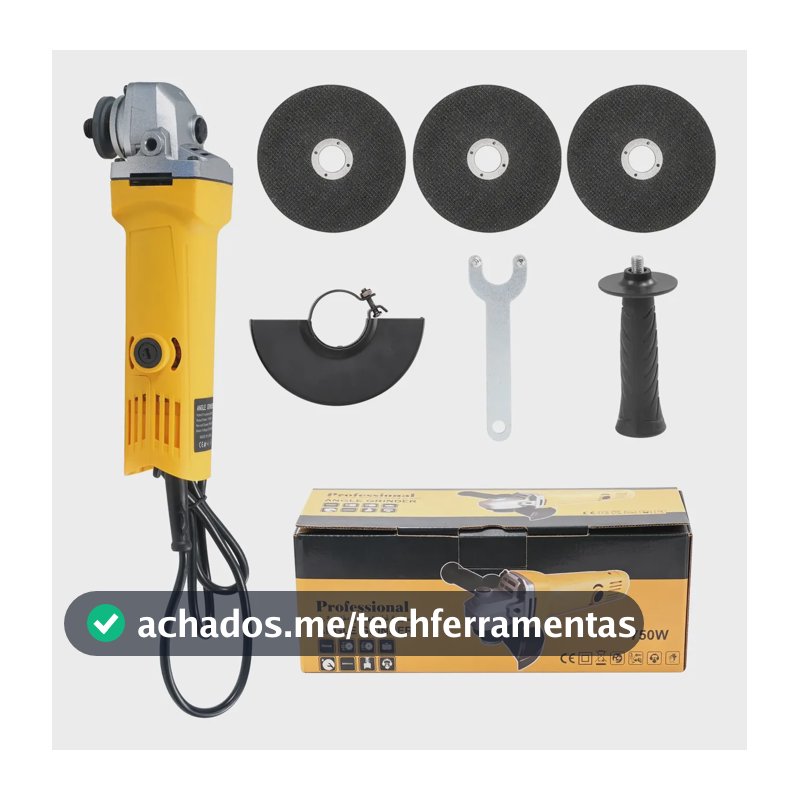 Esmerilhadeira Profissional 750w Alto Desempenho Caixa Papel Amarelo 110v 110v