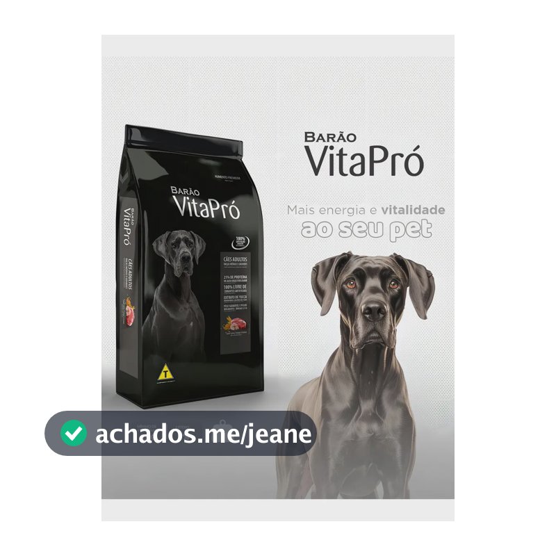 Ração Seca Barão VitaPró Cães Adultos Médias/Grandes 15kg Carne/Frango