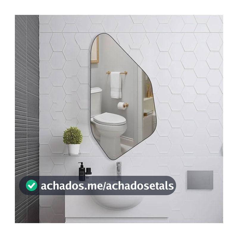 Espelho Do Pinterest Grande 60x110cm - Mod. Rocco Moldura Gelo