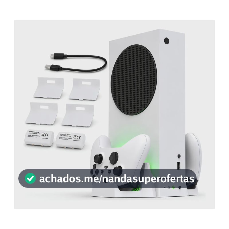 Base Cooler Xbox Series S Carregador Controle Bateria 800mah