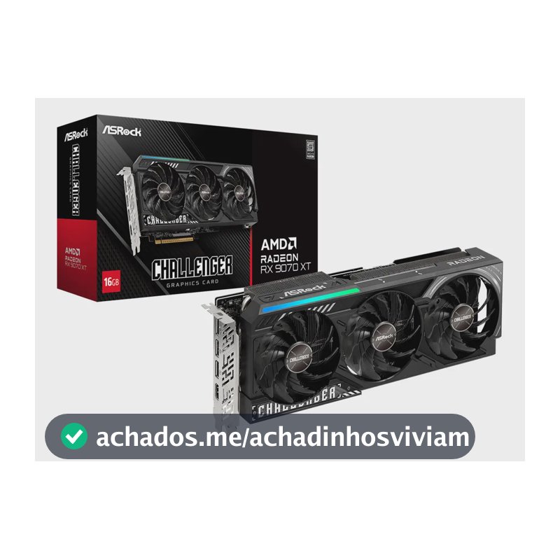 Placa De Video Asrock Radeon Rx 9070 Xt Challenger, 16gb