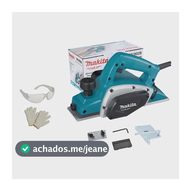 Plaina Elétrica Manual Makita Mt M1902b 82mm 580w + Acess