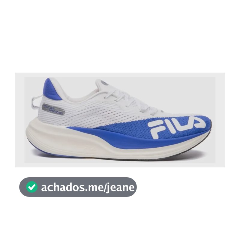 Tenis Fila Racer Speedzone Corrida Caminhada Treino Academia Branco Logomarca 41 Br