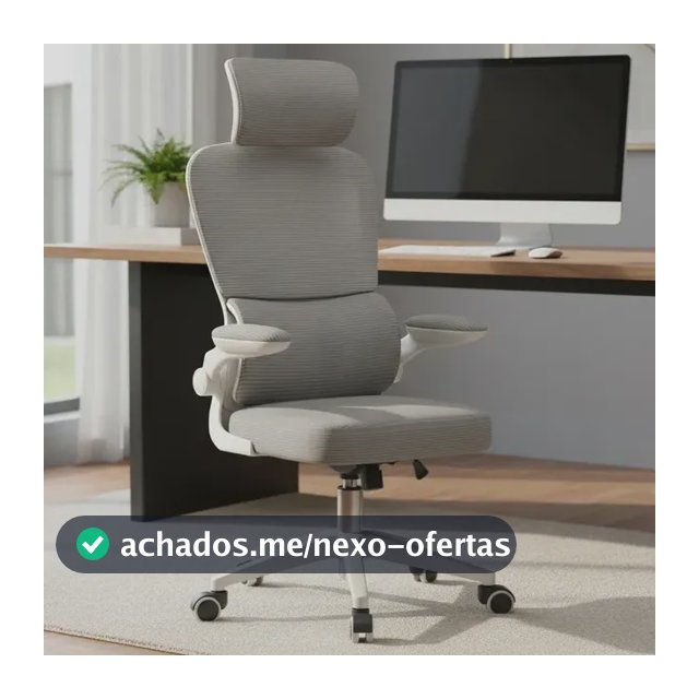 Cadeira Escritório Ergonômica Python Fly B07 Cinza Com Suporte Lombar