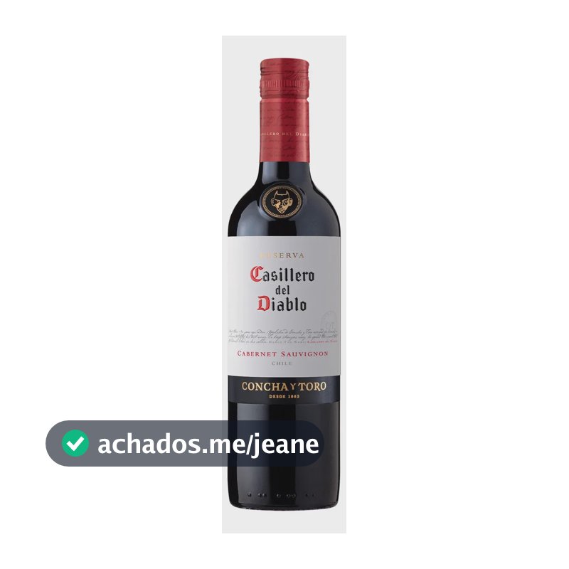 Vinho Chileno Tinto Seco Reserva Casillero del Diablo Cabernet Sauvignon 375 ml